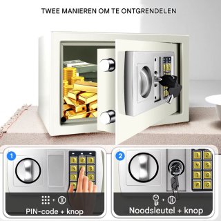 Lucian Veiligheidskluis Brandwerend Waterdicht Dubbel Digitaal Toetsenbord