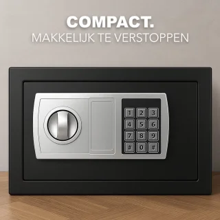 Luxe Brandwerende Kluis Zwart Cijferslot en Sleutel