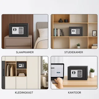Luxe Brandwerende Kluis Zwart met Cijferslot