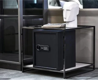 Luxe Elektrische Kluis 43L Zwart - Cijferslot & Sleutel