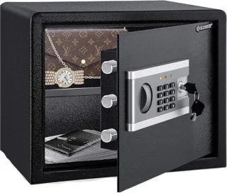 Luxe Elektrische Kluis Cijferslot & Sleutel Zwart