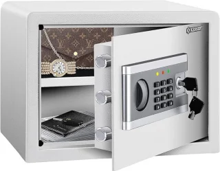 Luxe Elektrische Kluis Middelmaat Zilver Cijferslot & Sleutel