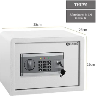 Luxe Elektrische Kluis Middelmaat Zilver Cijferslot & Sleutel