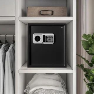 Luxe Elektrische Kluis XXL Zwart met Cijferslot en Sleutel