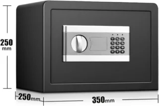 Luxe Elektrische Kluis Zwart Cijferslot & Sleutel