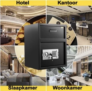 Majesticmania Vevor Brandwerende Kluis 36x30x45 Zwart