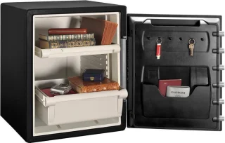 Masterlock Brandwerende Kluis met Cijferslot en Alarm 60x47x49 cm Zwart