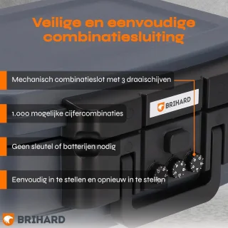 Merkloos Draagbare Brandkist 165x44x368 mm