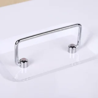 Merkloos Draagbare Kluis - Metalen Opbergdoos 25x20x9 cm Wit