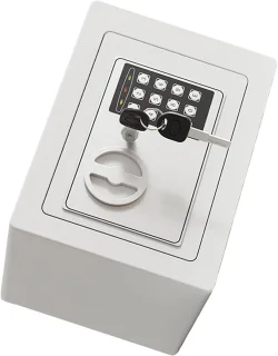 Merkloos Kluis Koffer 23x17x17 cm Parelwit