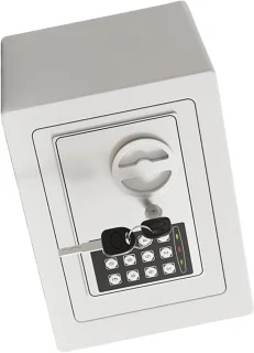 Merkloos Kluis Koffer 23x17x17 cm Parelwit