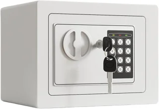 Merkloos Kluis Koffer 23x17x17 cm Parelwit