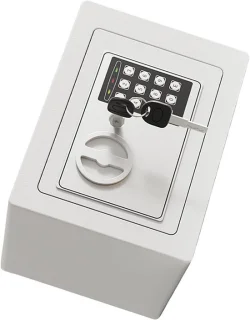 Merkloos Kluis Koffer 23x17x17 cm Parelwit