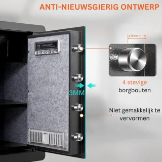 MKSS Kluis Vingerafdruk Zwart