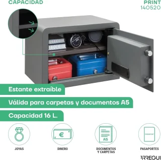 MKSS® Vingerafdruk Kluis met Alarmsysteem Zwart