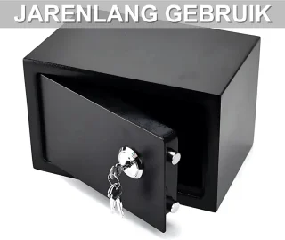 Moderne kluis 23 cm - Zwart