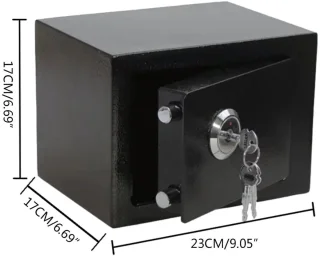 Moderne kluis 23 cm - Zwart