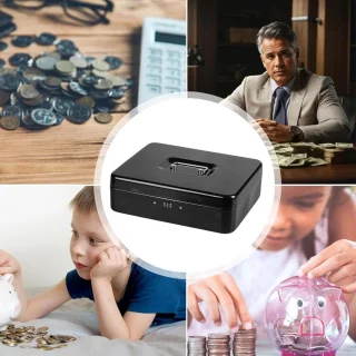 Wat vinden we goed aan de Onbekend merk Geldkistje Kluis 26x26x10 cm Zwart