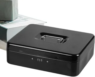 Onbekend merk Geldkistje Kluis 26x26x10 cm Zwart review
