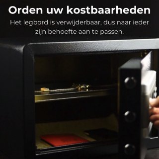 Raykon Elektronische Kluis 35x31x45 cm Zwart