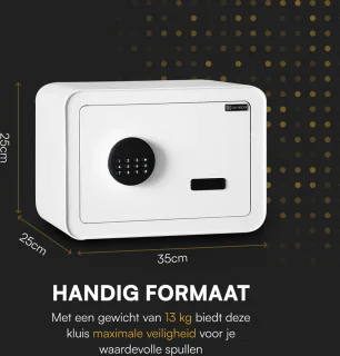 Raykon Valdura Vault Elektronische Brandwerende Kluis Wit