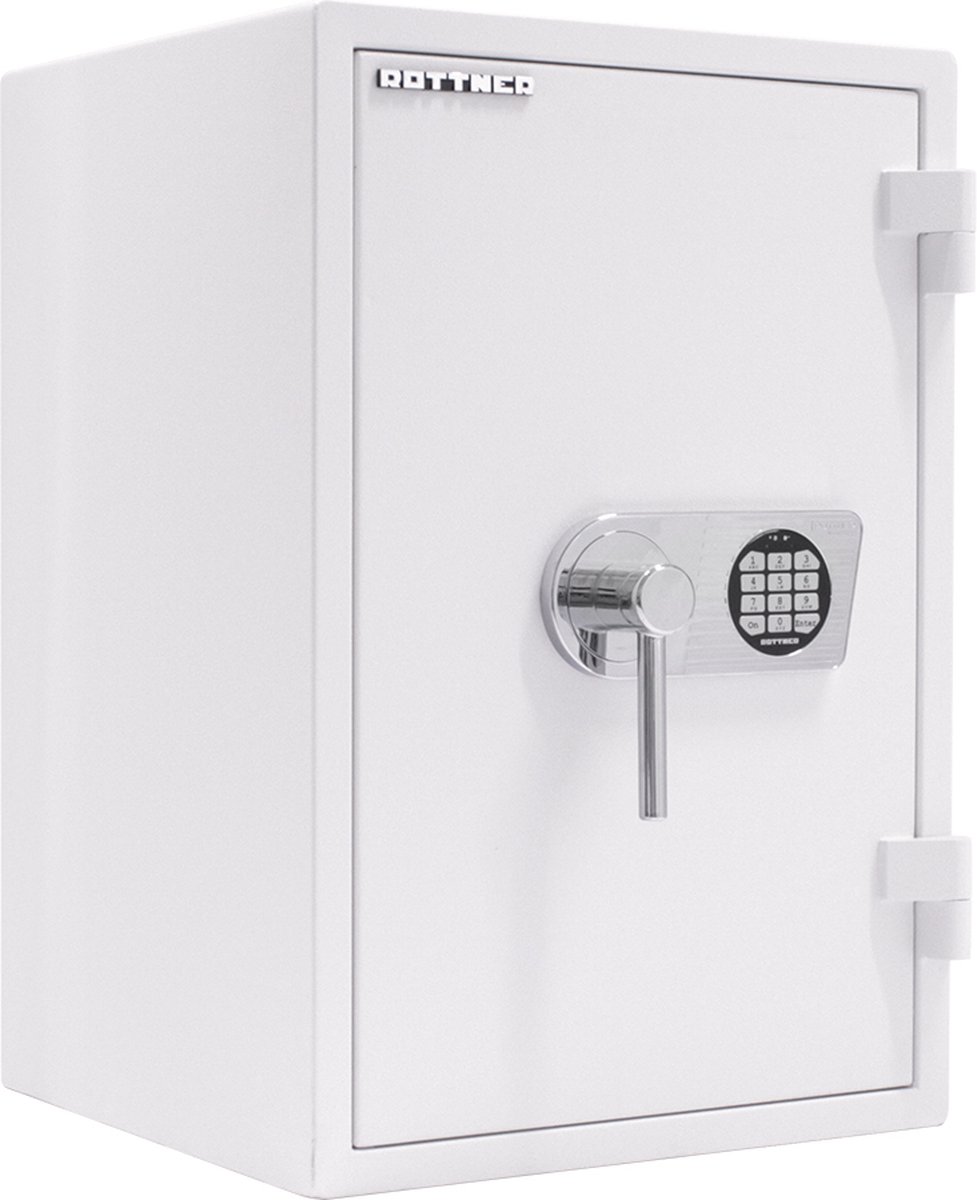De Rottner Atlas Fire 65 Meubelkluis EN1 Wit Elektronisch in één oogopslag