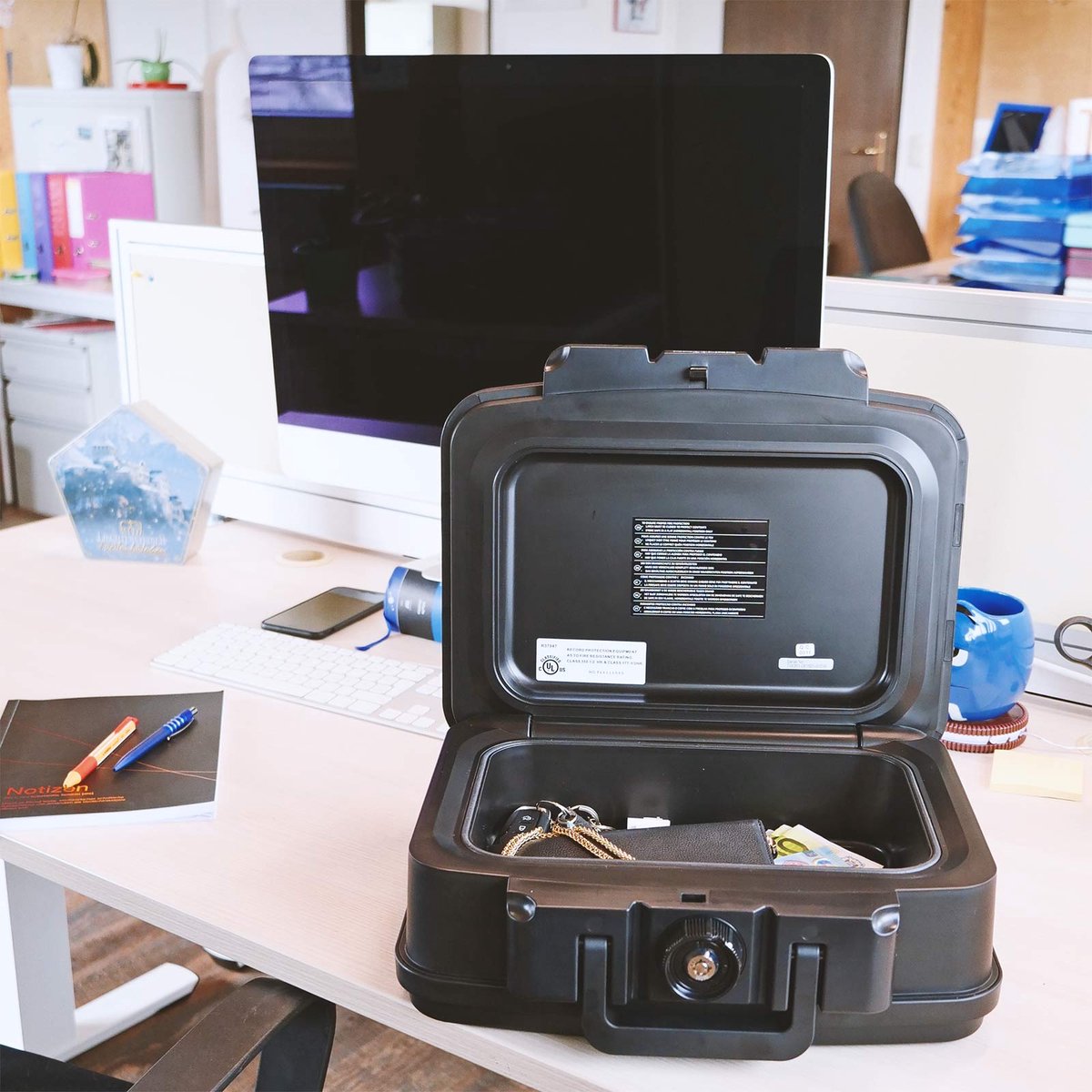 Rottner Brandwerende Data Box 1 Zwart Cilinderslot
