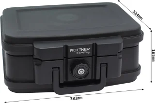 Rottner Brandwerende Data Box 1 Zwart Cilinderslot