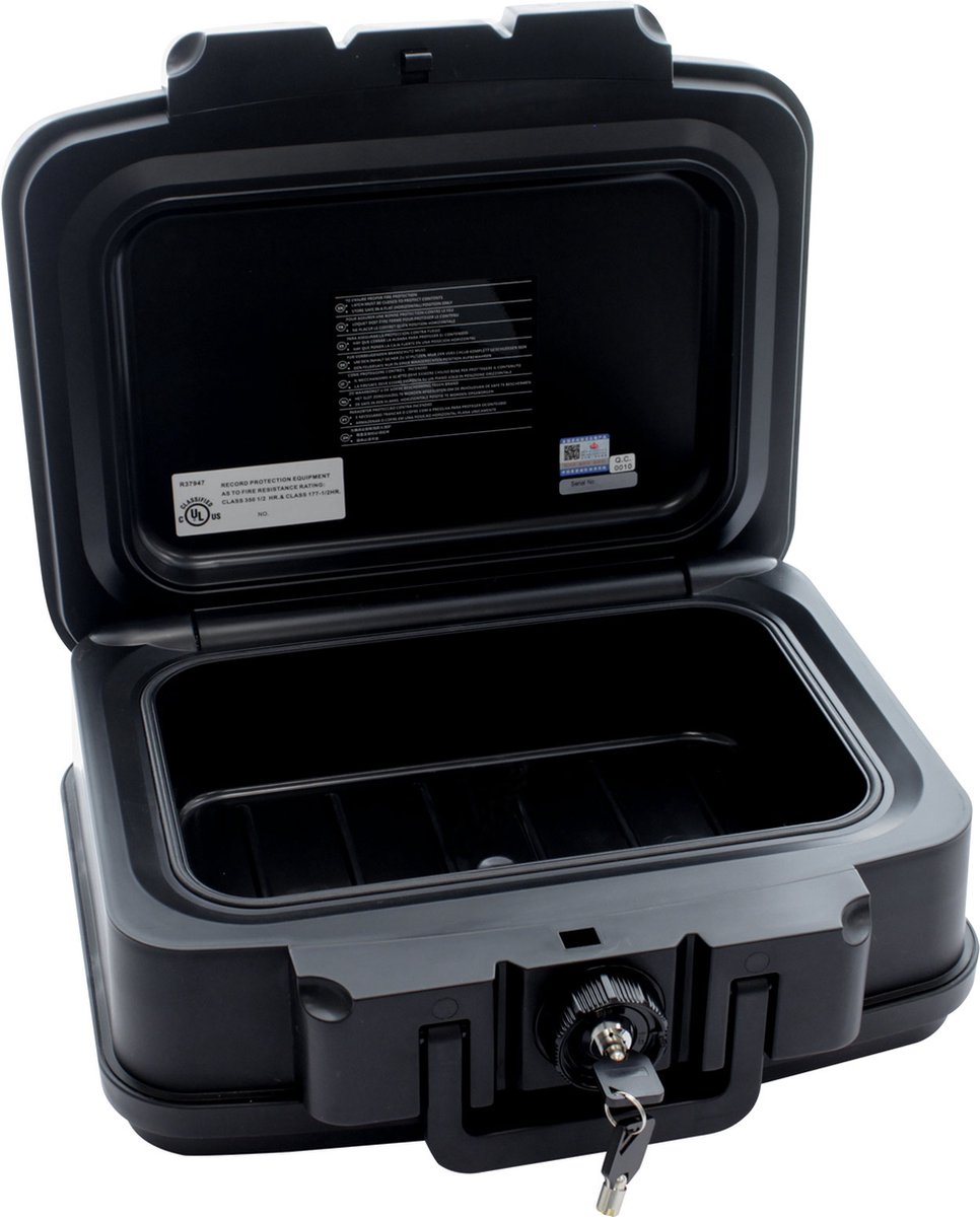 Rottner Brandwerende Data Box 1 Zwart Cilinderslot