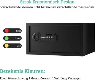 RPNB Elektrische Brandwerende Kluis 28L Zwart