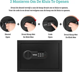 RPNB Elektrische Kluis 14L Zwart