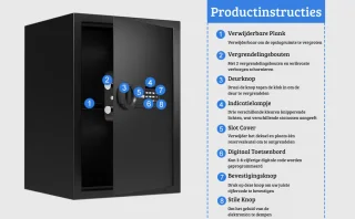RPNB Elektrische Kluis 51L Zwart