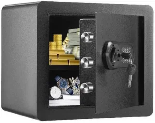 Rustive Elektronische Brandwerende Veiligheidskluis 14L Zwart