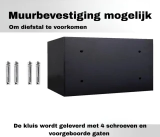 SafeLock Brandwerende Kluis XL 35x25x25 Elektrisch & Sleutelslot