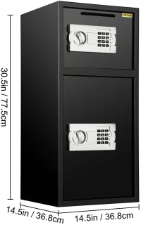 SafeLock Elektronische Dubbele Kluis Brandwerend XXL 74L