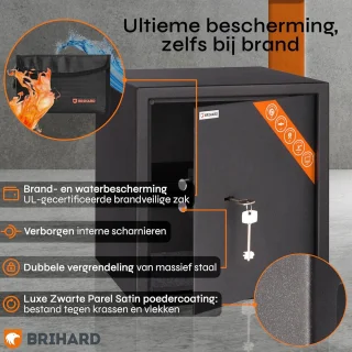SnelShoppen business sleutelslot kluis 40x36x36 cm