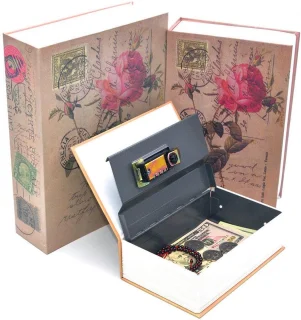 SnelShoppen - Verborgen boekkluis met combinatieslot, maat S 18 x 11,5 x 5,5 cm
