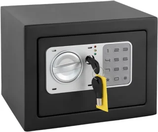 SNJY® brandwerende kluis met cijferslot en sleutel - antraciet