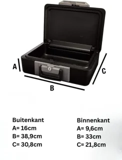 SNJY® Documentenkluis met sleutel