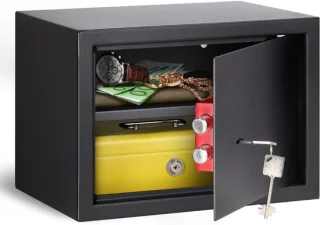 SNJY® Documentenkluis met Sleutel Zwart 23x35x25 cm