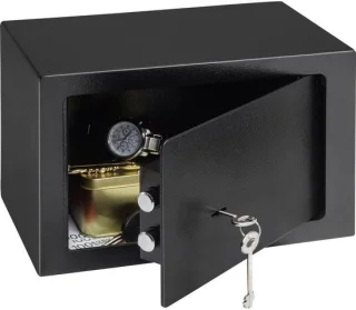 SNJY® Kluis Brandwerend - Documentenkluis - Kluisje met Sleutel - 20D x 31B x 20H cm - Zwart