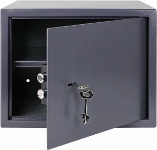 SNJY® Kluis Brandwerend - Kluisje met Sleutel - Documentenkluis - Geldkistje - 30D x 38B x 30H cm - Antraciet