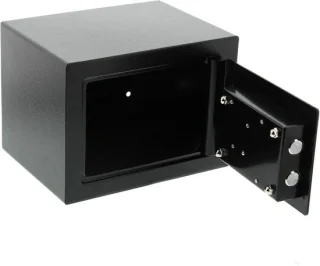 SNJY® mini documentenkluisje met sleutel - 17D x 23B x 17H - zwart