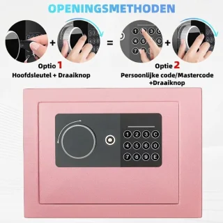 Wat vinden we goed aan de SP® Kluis Brandwerend - Kluis Brandwerend met Sleutel - Brandkast - Roze - 17cm x 23cm x 17cm