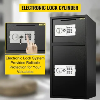Staalkluis 2-Laags 65L Elektronisch Cilinder Zwart