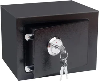 De Stalen Geldkluis Thuiskluis 23x17x17 cm Zwart in één oogopslag