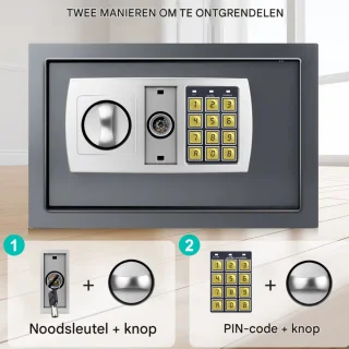Vareo 8,5L Digitale Brandwerende Beveiligingskluis