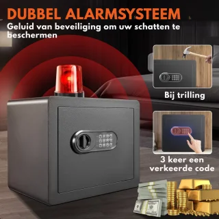 Veiligheidskluis Elektronisch 32L Zwart 40x35x30 cm