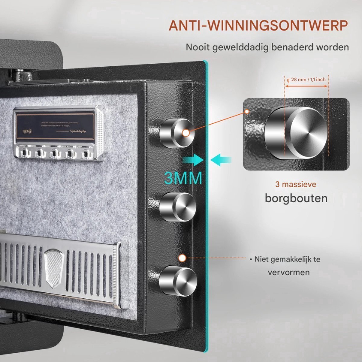 Wat vinden we goed aan de Veiligheidskluis Elektronisch Brandwerend