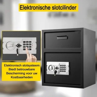 Velox Brandwerende Kluis 45x30x36 Zwart